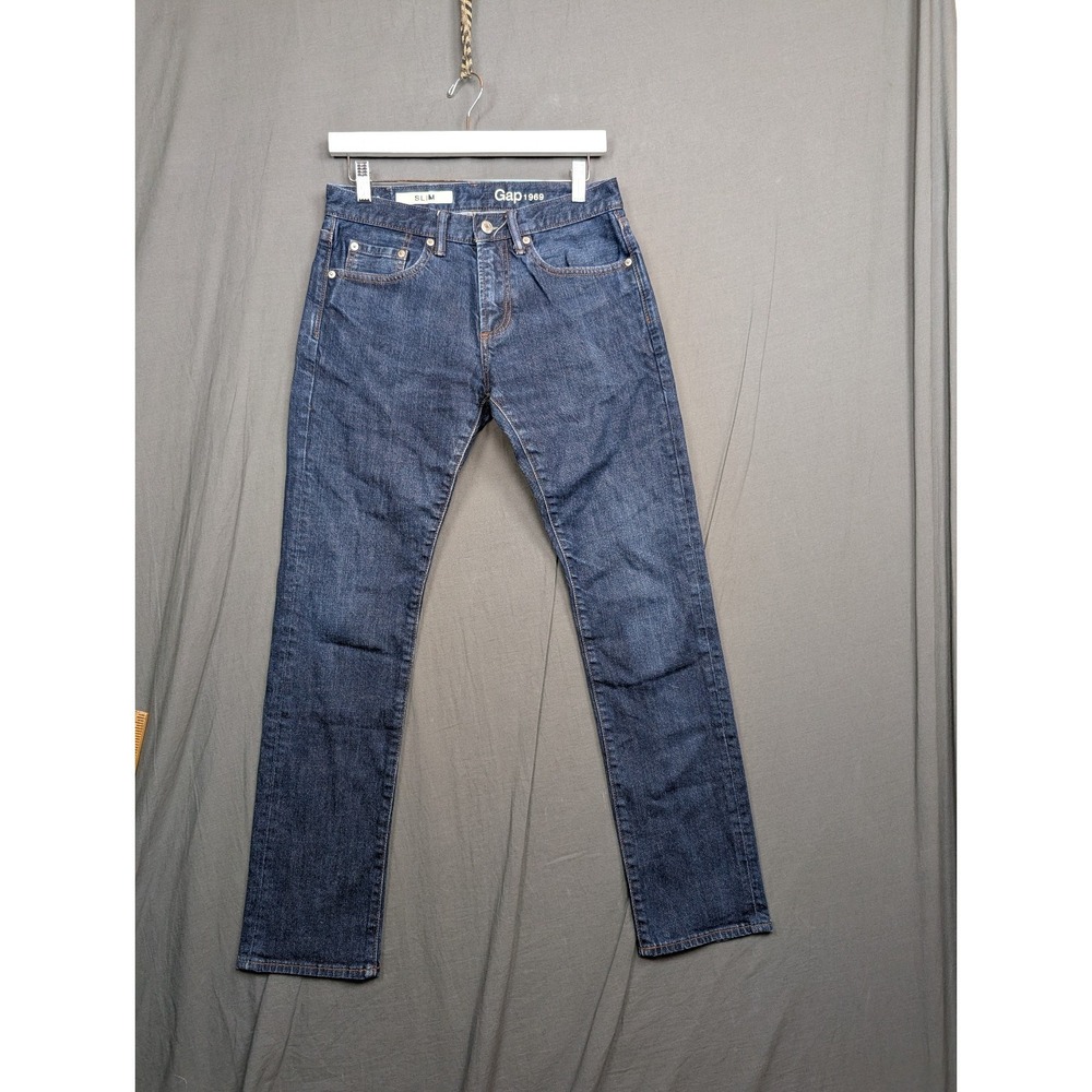 Gap Mens Straight Jeans Size 28 x 30 Black Denim